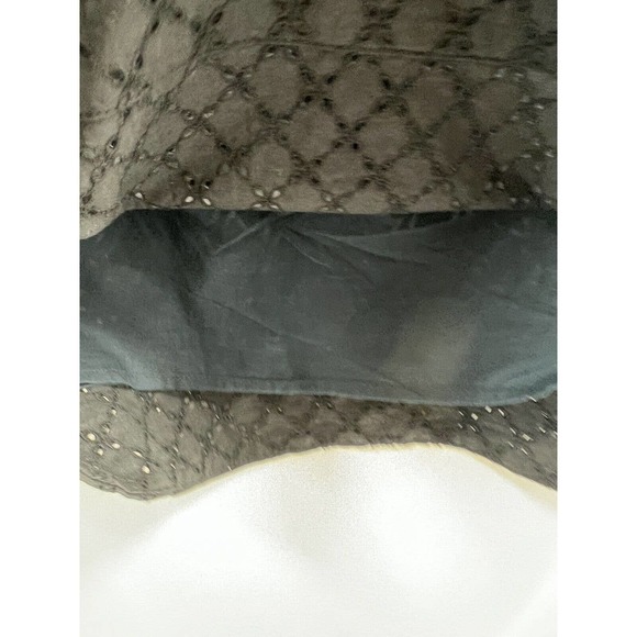 Vince Women’s Short Sleeve Square Neck Cotton Eyelet Lined Dress Black Size 4 - Picture 4 of 12